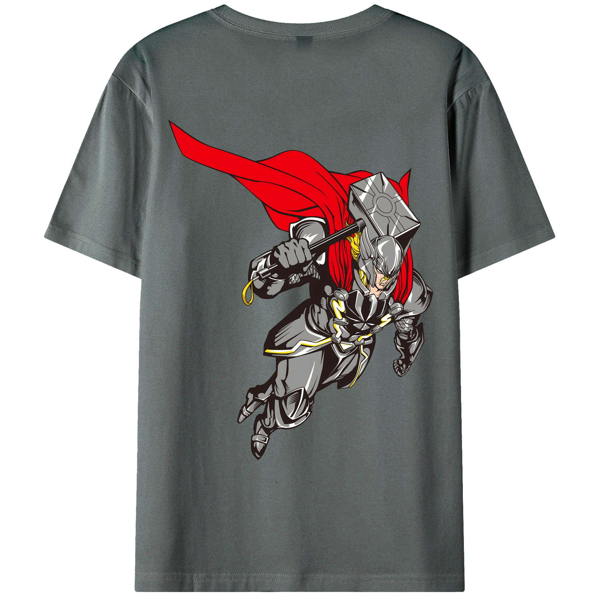 （画像用） アベンジャーズ The Avengers 綿100％ メンズ半袖Tシャツ（バックプリント） 通気性